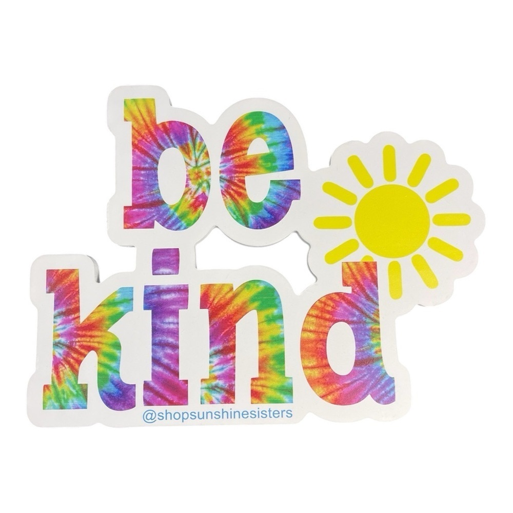“Be Kind” Wooden Wall Sign - Tie Dye Design